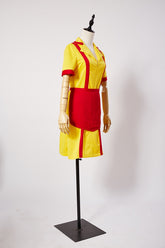 2 Broke Girls Max Caroline Kellnerinnen Uniform Kleid Cosplay Kostüm Länge